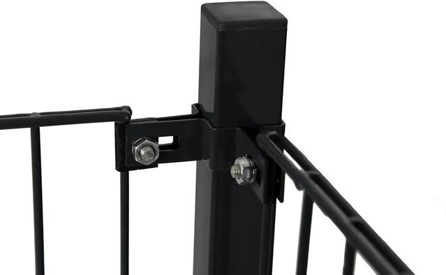 Home Deluxe Doppelstabmattenzaun aus Stahl in Anthrazit, Höhe: 200 cm, Breite: 12 m - Bild 1