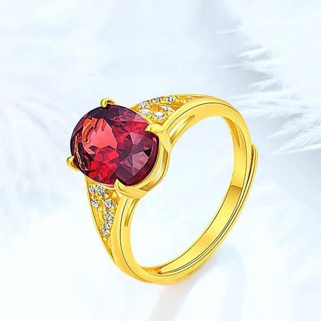 Ring, Gold, Diamant, Zirkonia, Damen - Bild 1