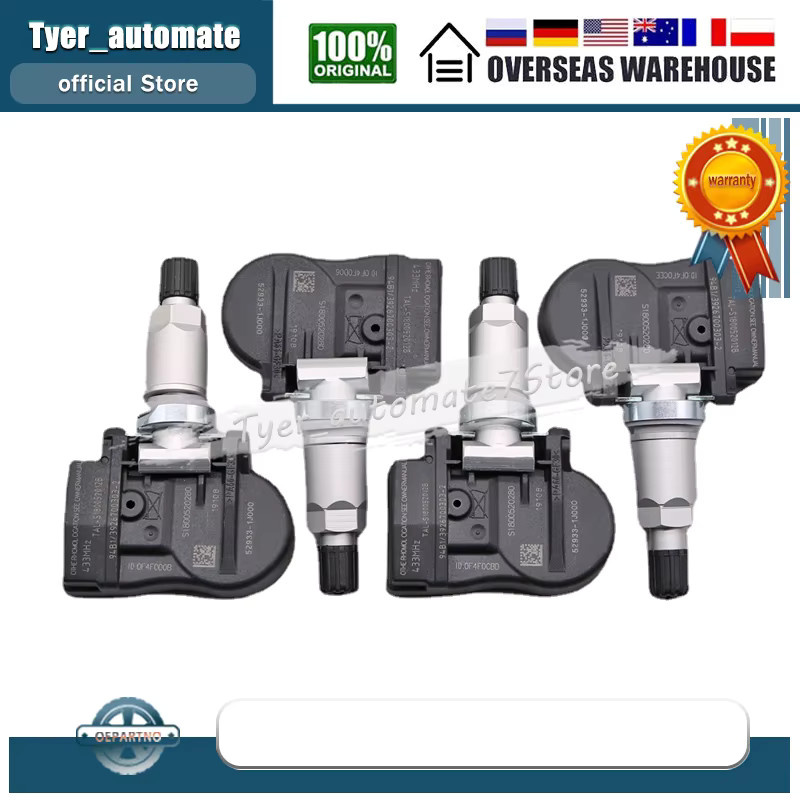 GANGLE Reifendruck Überwachung Sensor TPMS für Hyundai I20 PB Solaris RB und Sonata VI YF, 433 MHz, Schwarz, Teilenummer 52933-1J000 529331J000 - Bild 2