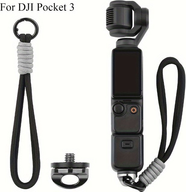 DJI Handschlaufe in Schwarz für Osmo Pocket 3 sowie Insta360 X5 X4 X3 X2 und Action5 Pro 4 3 als komfortables Handstabilisator-Zubehör - Bild 1