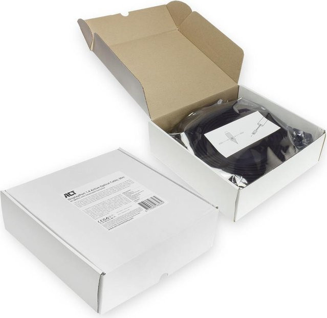 ACT AK4152 DisplayPort Kabel Schwarz, Länge: 20 m, 7680 x 4320 Pixel, DisplayPort auf DisplayPort, Stecker: DisplayPort Männlich auf DisplayPort Männlich - Bild 1
