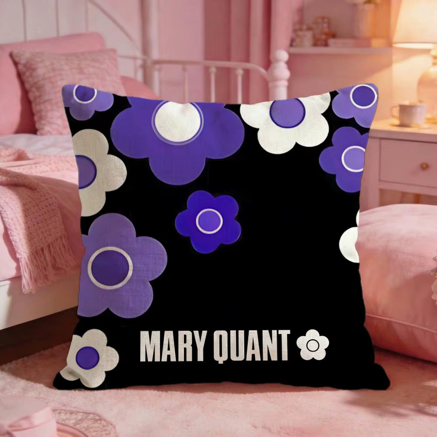 Mary Quant Kissenbezug Klassisches Logo Floral Wendbares Design Schwarz Multicolour B/B: 30 x 30 cm - Bild 2