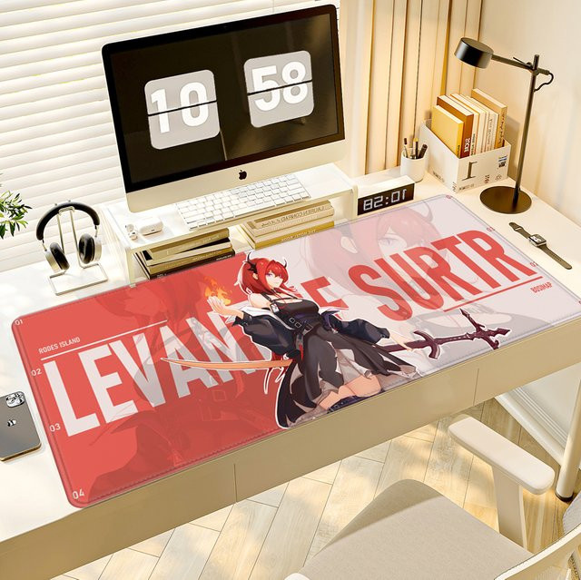 HYBXAXC XXL Gaming Mauspad Arknights Endfield Laevatein Anime Motiv Schreibtischunterlage Multicolour - Bild 1