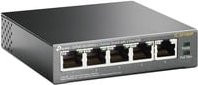 TP-Link TL-SF1005P Netzwerk-Switch mit 5 Ports, 4 Ports PoE-Funktion, 100 Mbit/s, Schwarz - Bild 1