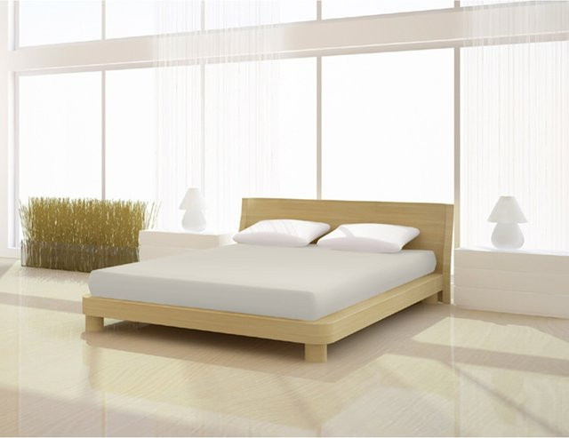 Mr. Sandman Spannbetttuch Classic aus Baumwolle mit Elastan in Weiß, B/T: 90-100 x 200-220 cm - Bild 1