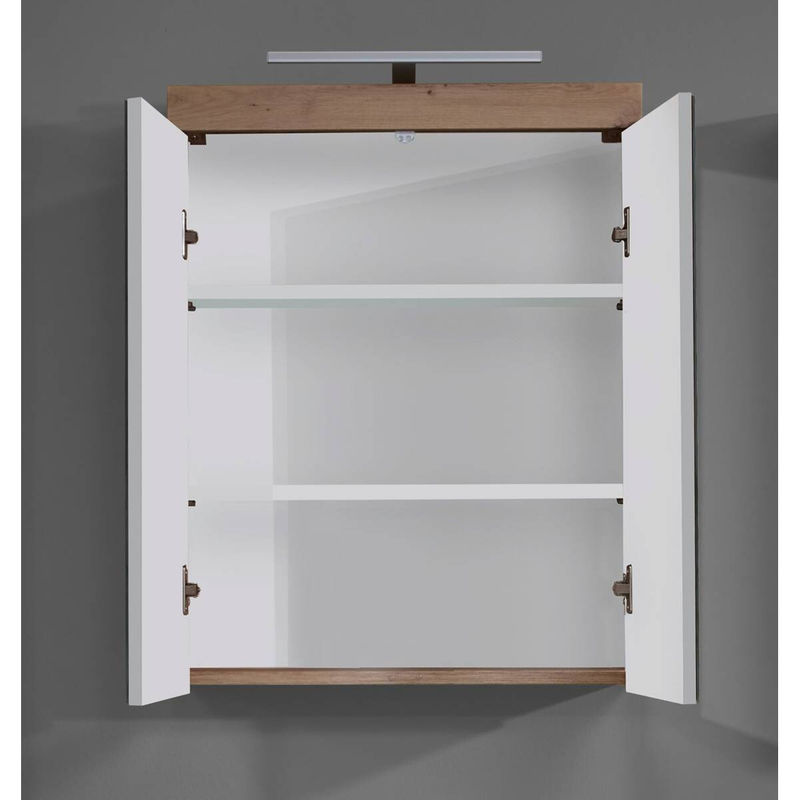 Spiegelschrank Amanda von Trendteam in Asteiche Nachbildung, Braun, B/H/T: 60 x 77 x 17 cm - Bild 2