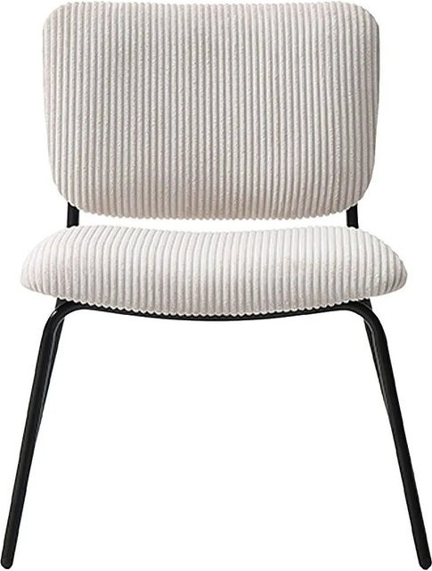 Lovunia Sessel mit gerader Rückenlehne in Beige mit Cord-Bezug, Breite: 56 cm - Bild 1