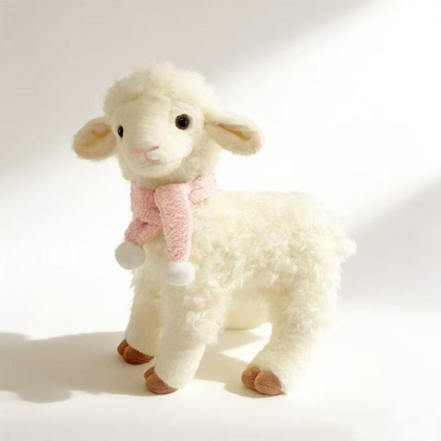 Lamm-Puppe, Plüschtier, Weiß, ab 14 Jahren - Bild 1
