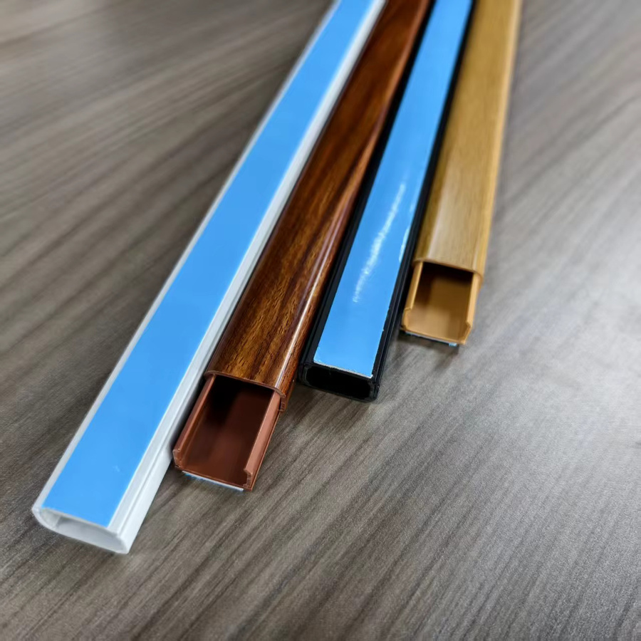 PVC-Kabelkanal in Holzoptik Braun zur offenen Installation, flammhemmende Kabelabdeckung und Drahtgitterbox zur Dekoration - Bild 2