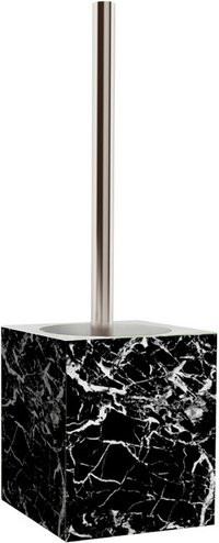 Sanilo Bad-Accessoire-Set Marmor Schwarz mit Pumpe in Schwarz und Silber - Bild 1