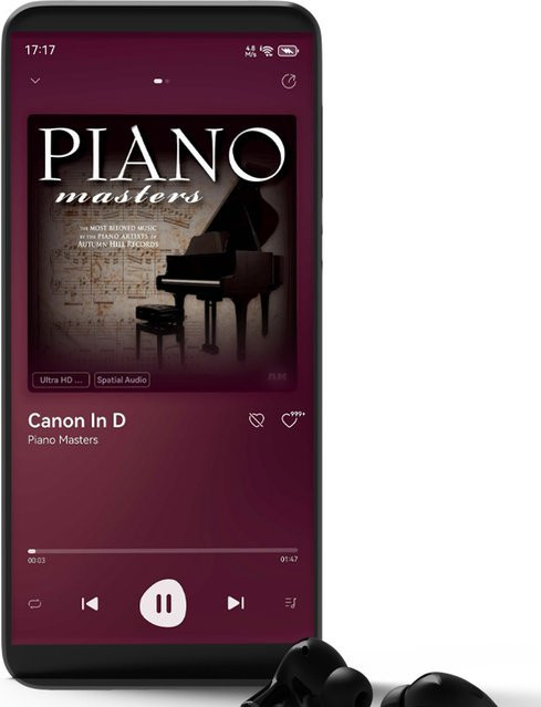 Famue Tragbarer Musik-Player mit Android 13, 320 GB ROM, 6 GB RAM, WLAN, Schwarz - Bild 1