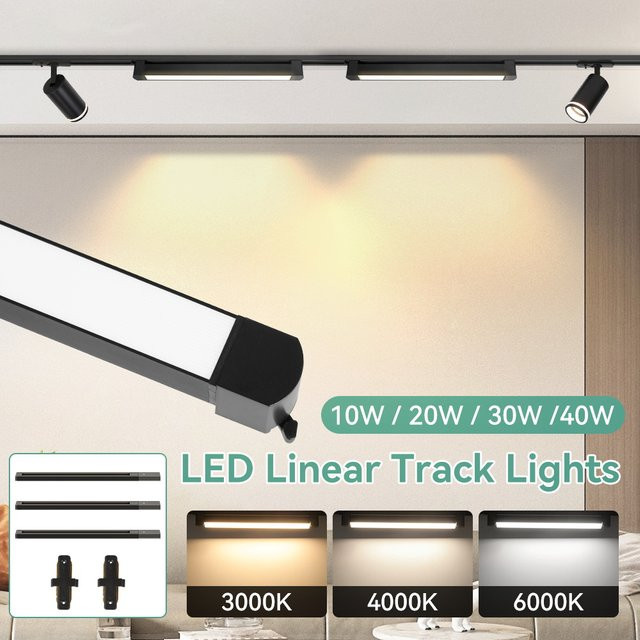 CANMEIJIA LED-Schienenleuchten Set in Schwarz mit CCT-Funktion für Zuhause und Bekleidungsgeschäfte - Bild 1