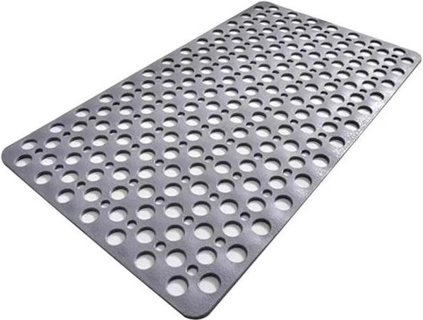 Rutschfeste Badematte und Duschmatte von LeGou in Grau, weich und maschinenwaschbar, B/T: 75 x 43 cm - Bild 1