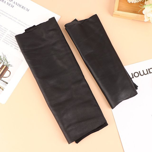 Echtes Ziegenleder Nähmaterial in Schwarz, weiches Lederstück für Bastelarbeiten und Textilien - Bild 1