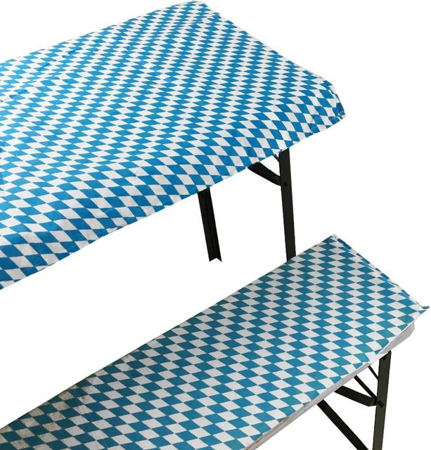 NYVI Bierbankauflagen Set NYVIGala 3-teilig mit Tischdecke und Sitzpolstern für Bierzeltgarnituren in Bayrischer Raute, Breite: 240 cm, Tiefe: 70 cm - Bild 1