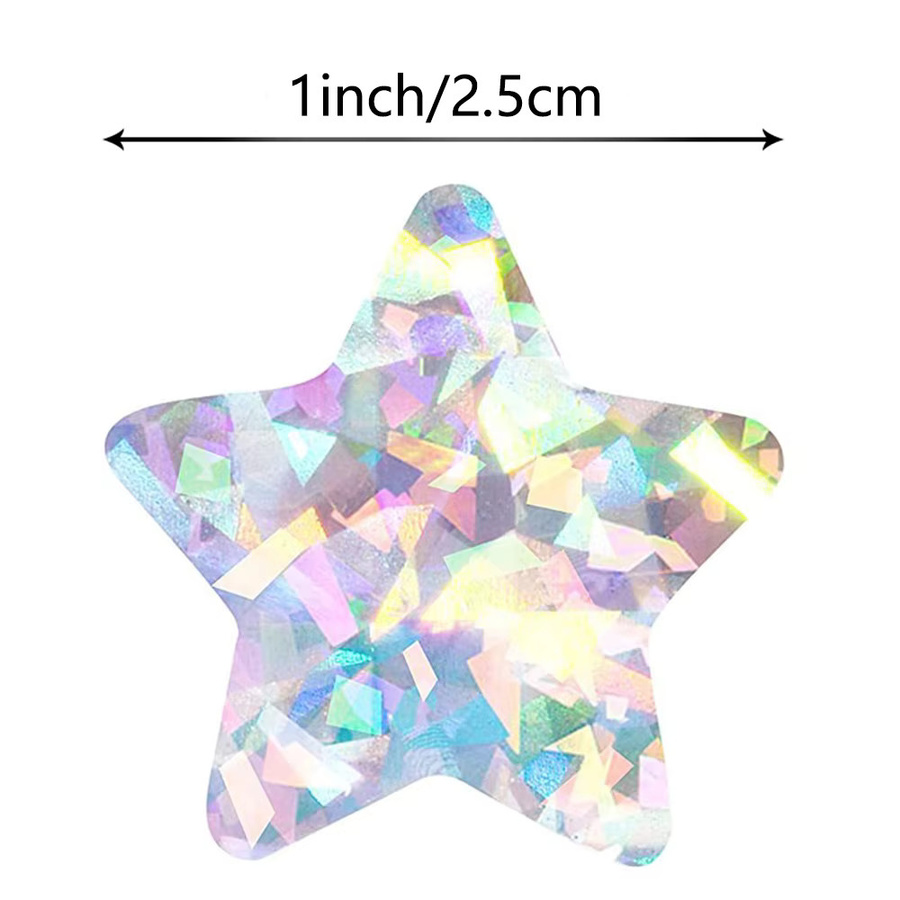 Tumoni Holographische Stern Aufkleber in Silber und Gold für Kinder Belohnungen und Bastelarbeiten - Bild 1