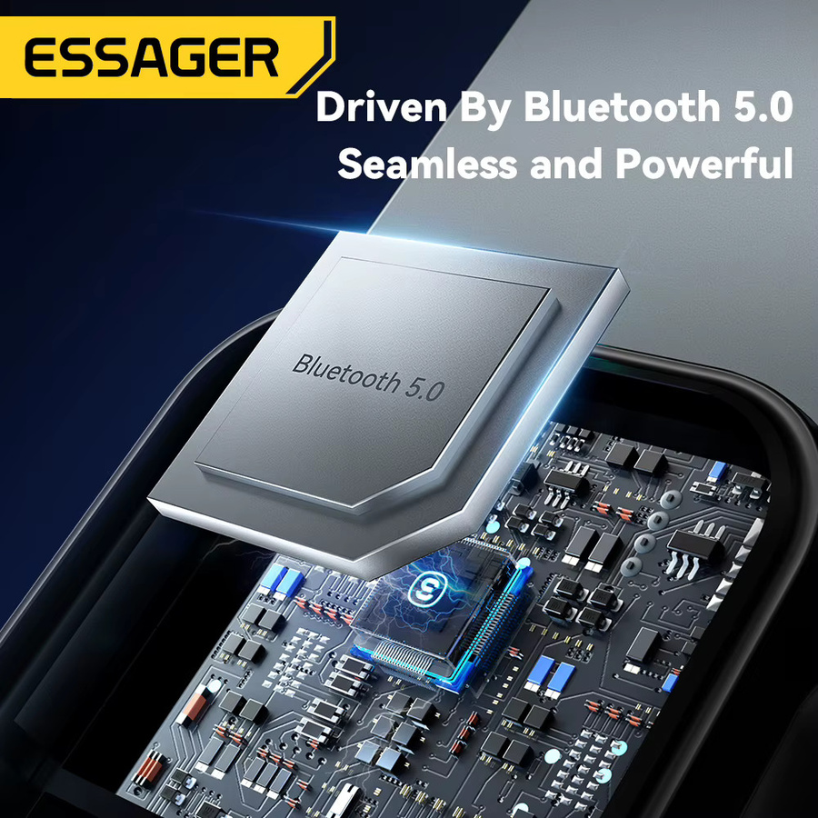 Essager Bluetooth 5.0 Receiver Adapter mit 3,5 mm Klinke und USB, Schwarz - Bild 5
