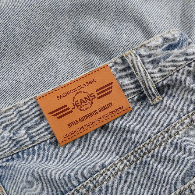 50 Stück Jeans-Logo-Etiketten aus PU-Leder in Gold für universelle Patch-Anwendungen - Bild 1