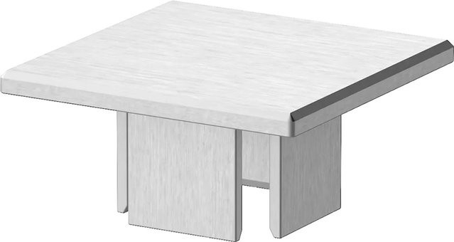 ZacAlu Pfostenkappe für quadratische Zaunpfosten aus Kunststoff, Farbe: Silbergrau, B/T: 7,3 x 7,3 cm - Bild 1