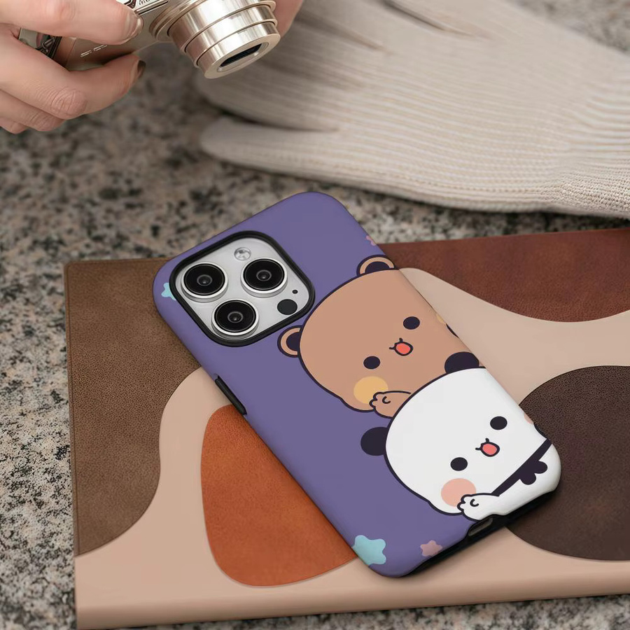 Bubu Dudu Handyhülle für Apple iPhone 17 16 15 14 13 12 Pro Max Plus in Weiß mit glänzender HD-Doppelschicht-Flüssighartschale - Bild 6