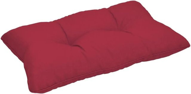Beautissu Xluna Loungekissen Rücken Rot B: 60 cm, T: 40 cm, H: 12 cm - Bild 1