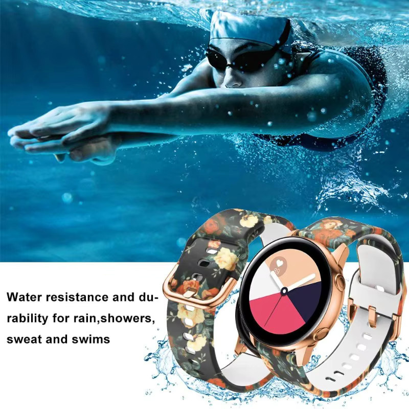 JBAILI Uhrenarmband Silikon, Unisex, 18 mm/20 mm/22 mm - Bild 1