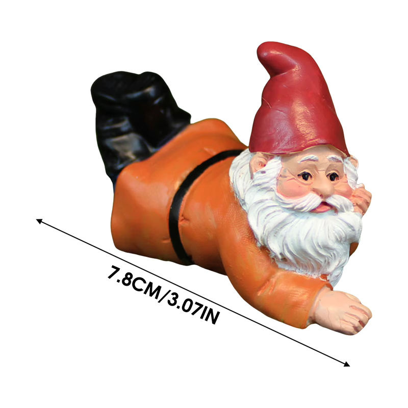 Mehrfarbige Gartenzwerg-Figur aus Kunstharz von ACRDDK als dekoratives Ornament für dein Zuhause - Bild 3