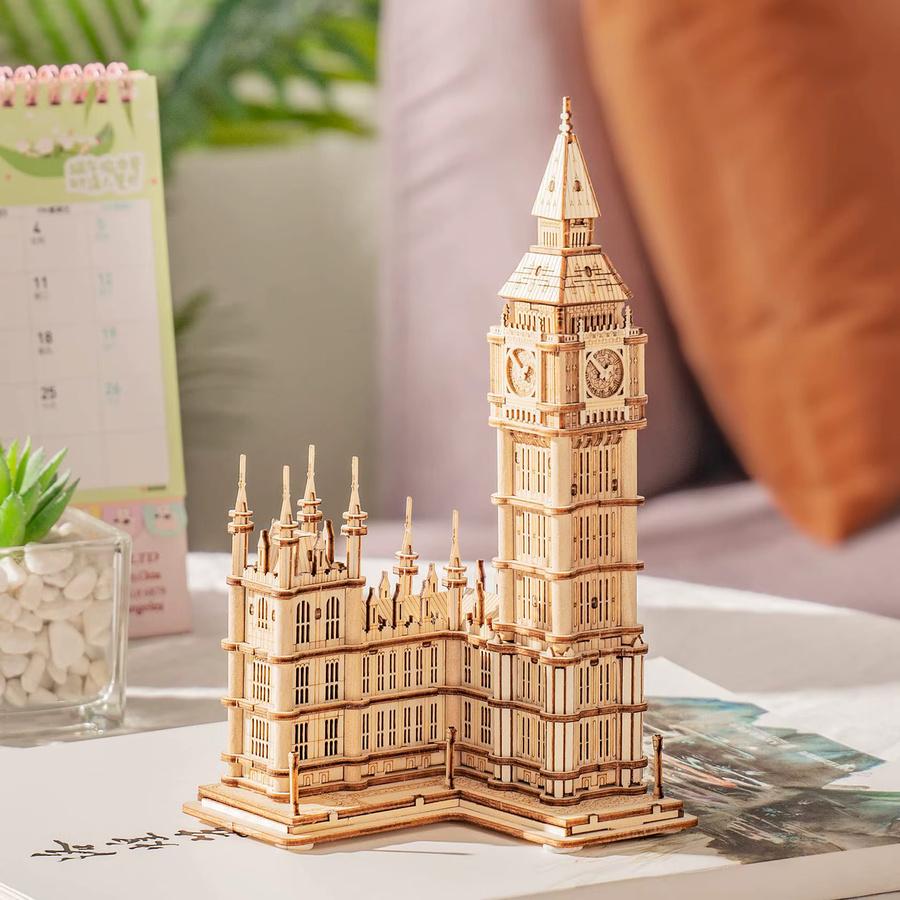 Robotime Rolife DIY 3D-Turmbrücke Big Ben, 3D-Holzpuzzlespiel - Bild 2