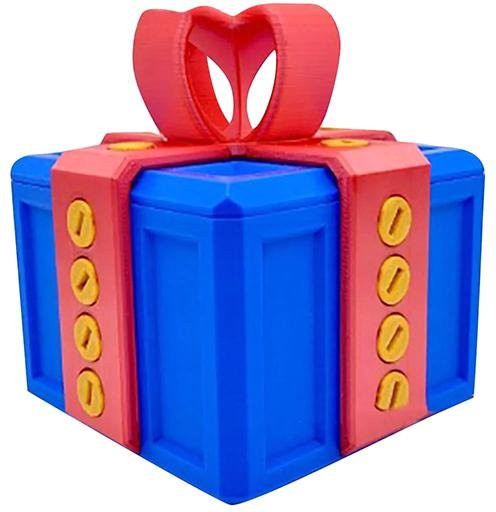 Ärgerliche Geschenkbox mit Schrauben von Golden Childhood, 3D-gedruckte Streich-Geschenkbox als Geldkartenbehälter in Multicolour - Bild 1