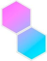 Govee Glide Hexa Light Panels Expansion Pack mit 2 sechseckigen LED-Panels in Weiß und Multicolour (RGBIC) - Bild 1