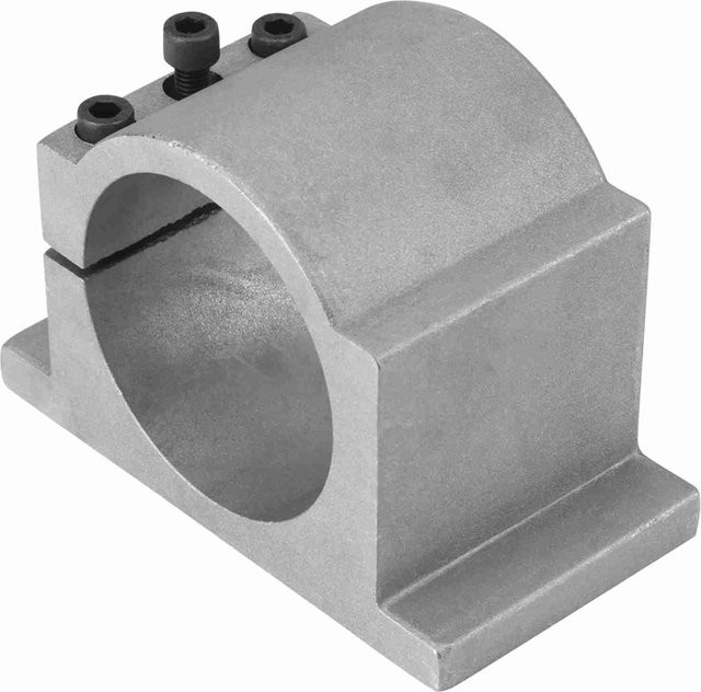 Neoglint CNC Spindel Motor Halterung aus Aluminium mit Schrauben, Durchmesser: 80 mm, Grau Matt - Bild 1