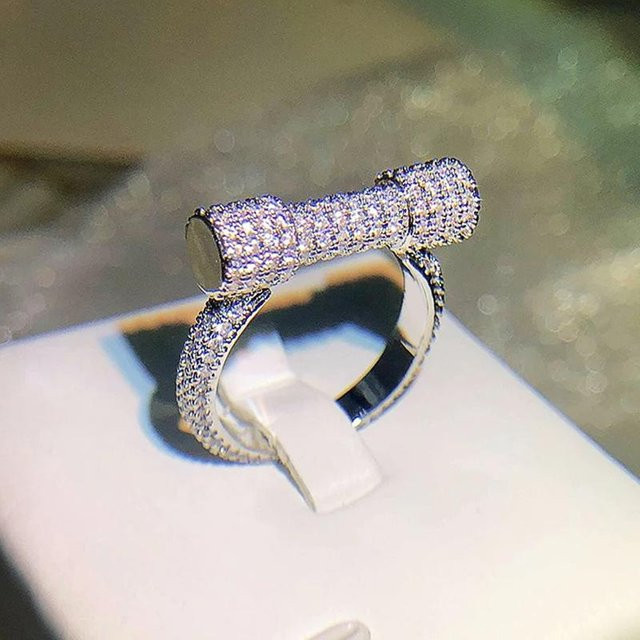 Huitan Ring, Kupfer, Zirkonia, gray, Damen - Bild 1