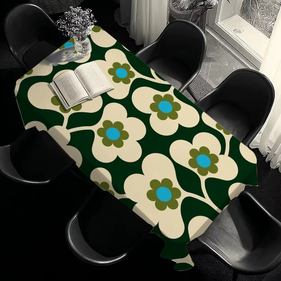Orla Kiely Blumentischdecke Retro Floral in Schwarz und Multicolour, rechteckig, schmutzabweisend und leicht abwischbar - Bild 3