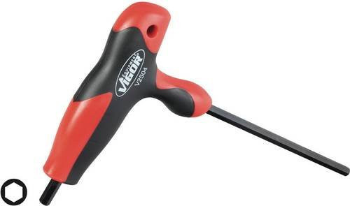 Vigour T-Griff Innen-Sechskantschraubendreher in Rot mit 5mm Schlüsselweite und 100mm Klingenlänge - Bild 1