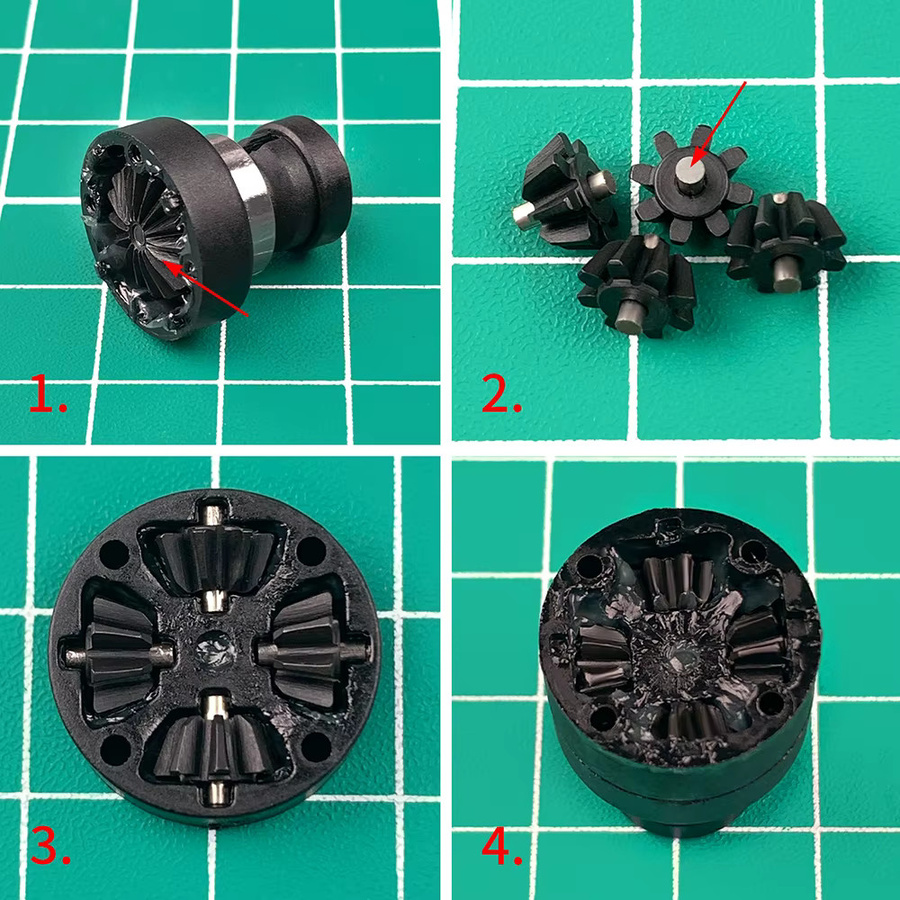 TRINOOD Differentialgetriebesatz, Metall, Schwarz, 1:18 - Bild 3