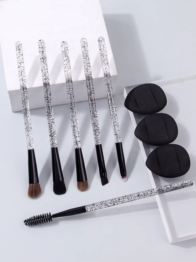 9-teiliges Make-up-Set, Schwarz, Unisex - Bild 2