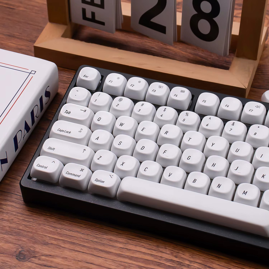 Venit Keys PBT Tastenkappensatz in Weiß mit 134 Tasten im MOA-Profil für mechanische MX-Tastaturen - Bild 2