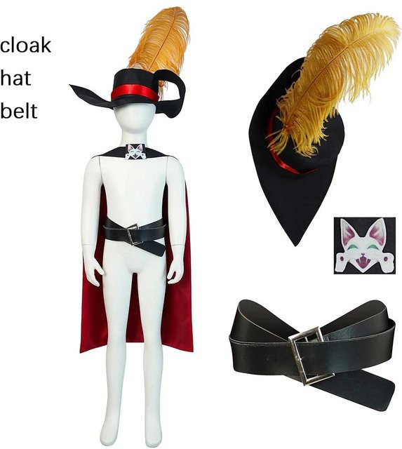Der gestiefelte Kater Cosplay Kostüm, Umhang, Hut, Gürtel, Anzug, XXL - Bild 1