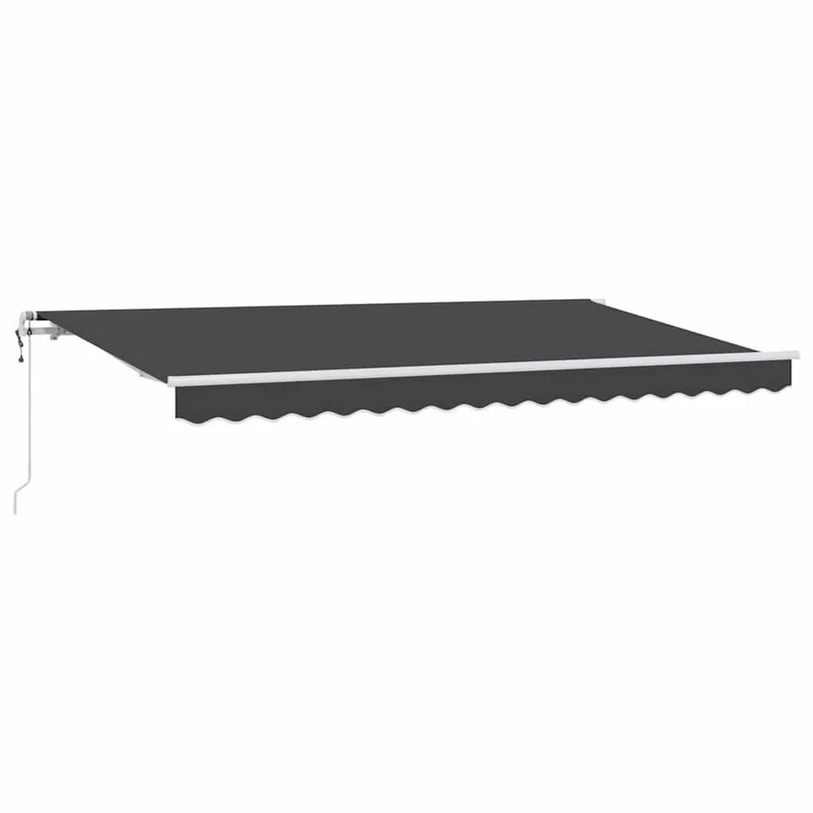 vidaXL Einziehbare Markise Anthrazit mit Fernbedienung und Wandhalterung, B: 400 cm, T: 200 cm - Bild 2