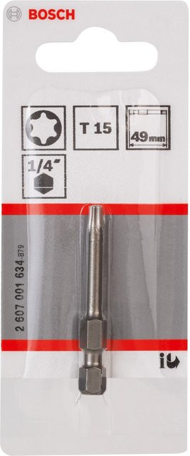 Bosch Schrauberbit T15 Extra Hart, Länge: 49 mm, Silber - Bild 2