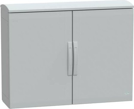 Schneider Electric Polyestergehäuse Bodenstehend Grau mit Abdeckung B: 75 cm, B/T/H: 75 x 100 x 32 cm, IP44 - Bild 1
