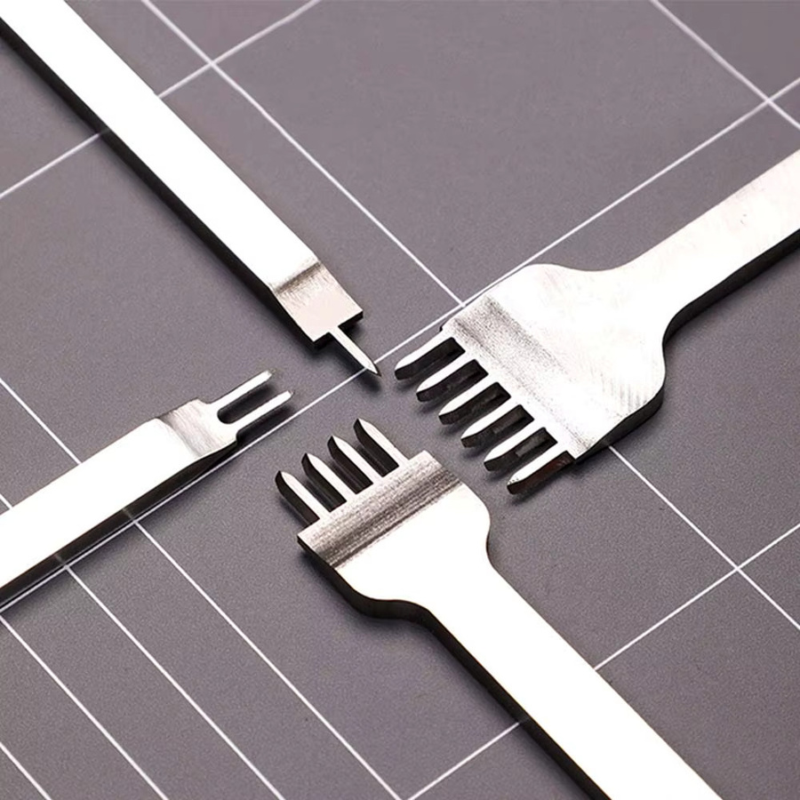 Handgefertigter Lederperforator aus weißem Stahl für DIY-Lederarbeiten, Set mit Stanzwerkzeugen in 3, 4, 5 und 6 mm - Bild 2