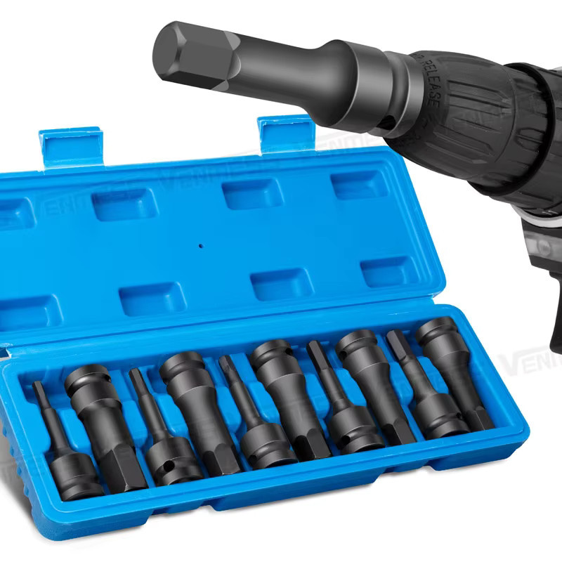 Venmess Master Impact Hex Bit Set Sechskantschrauber aus Cr-Mo-Stahl in Schwarz - Bild 4