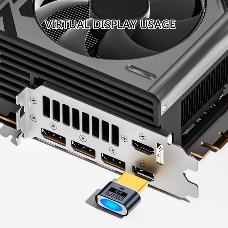 kebidumei HDMI Dummy Stecker 4K HDR Virtueller Monitor EDID Emulator Headless Ghost Display Adapter unterstützt bis zu 4K@60Hz und 1080@120Hz - Bild 4