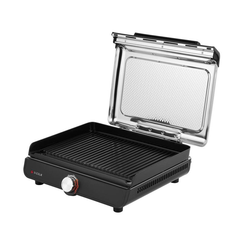 Ninja Sizzle Kontaktgrill mit Grillplatte und Plancha GR101EU, Grau/Schwarz, B/T/H: 38,0 x 34,0 x 13,5 cm - Bild 4