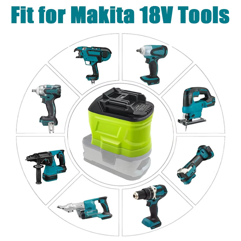 Adapter-Konverter für Ryobi 18V Li-Ionen-Akkus kompatibel mit Makita und Milwaukee 18V Elektrowerkzeugen - Bild 3