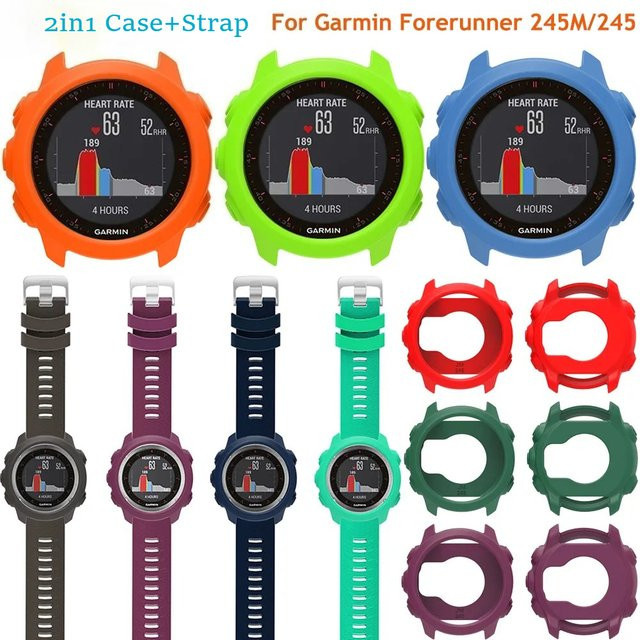 Garmin Schutzhülle und Strap, Silikon, Unisex, Forerunner 245M/245 - Bild 1