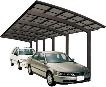 Ximax Doppelcarport Portoforte-110 Tandem in Braun mit Regenrinne und H-Pfostenankern, Breite: 270,0 cm, Tiefe: 982,6 cm - Bild 3