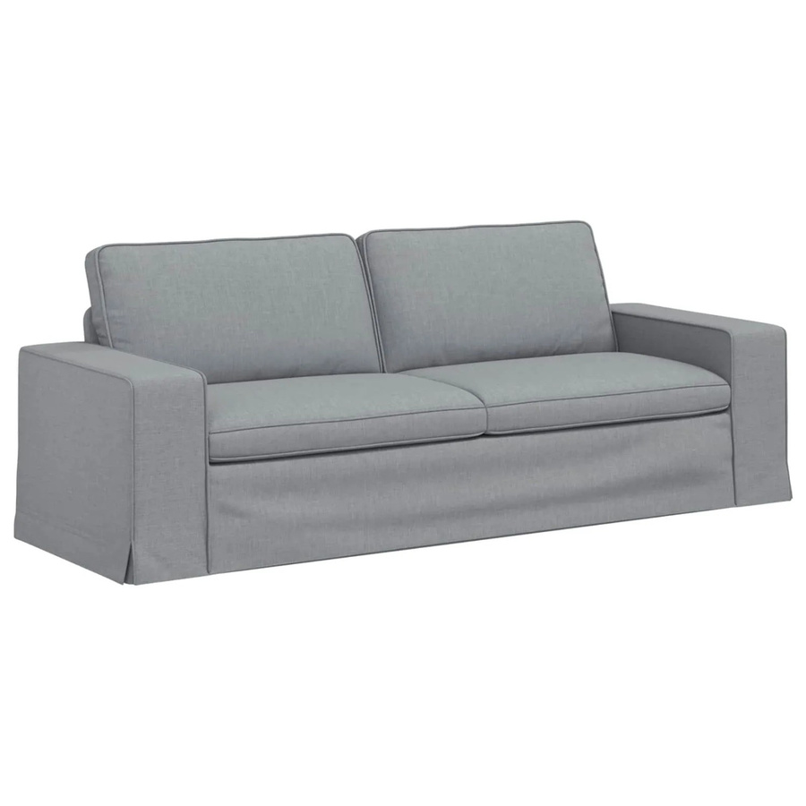 vidaXL Sofa Hellgrau mit Stoffbezug und Metallrahmen B/T/H: 222 x 80 x 82 cm - Bild 2