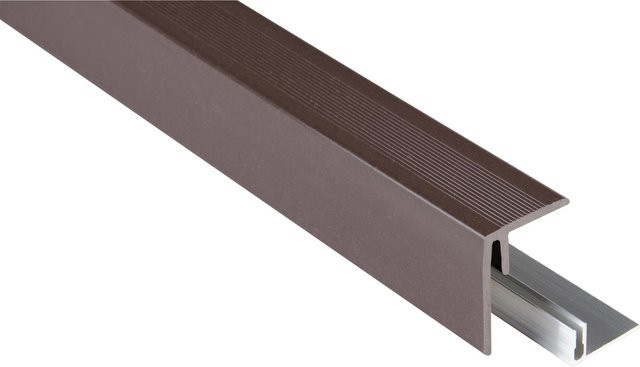 Kovalex WPC Seitenabschluss Braun H: 250 cm, B: 6,2 cm, T: 4,7 cm - Bild 1